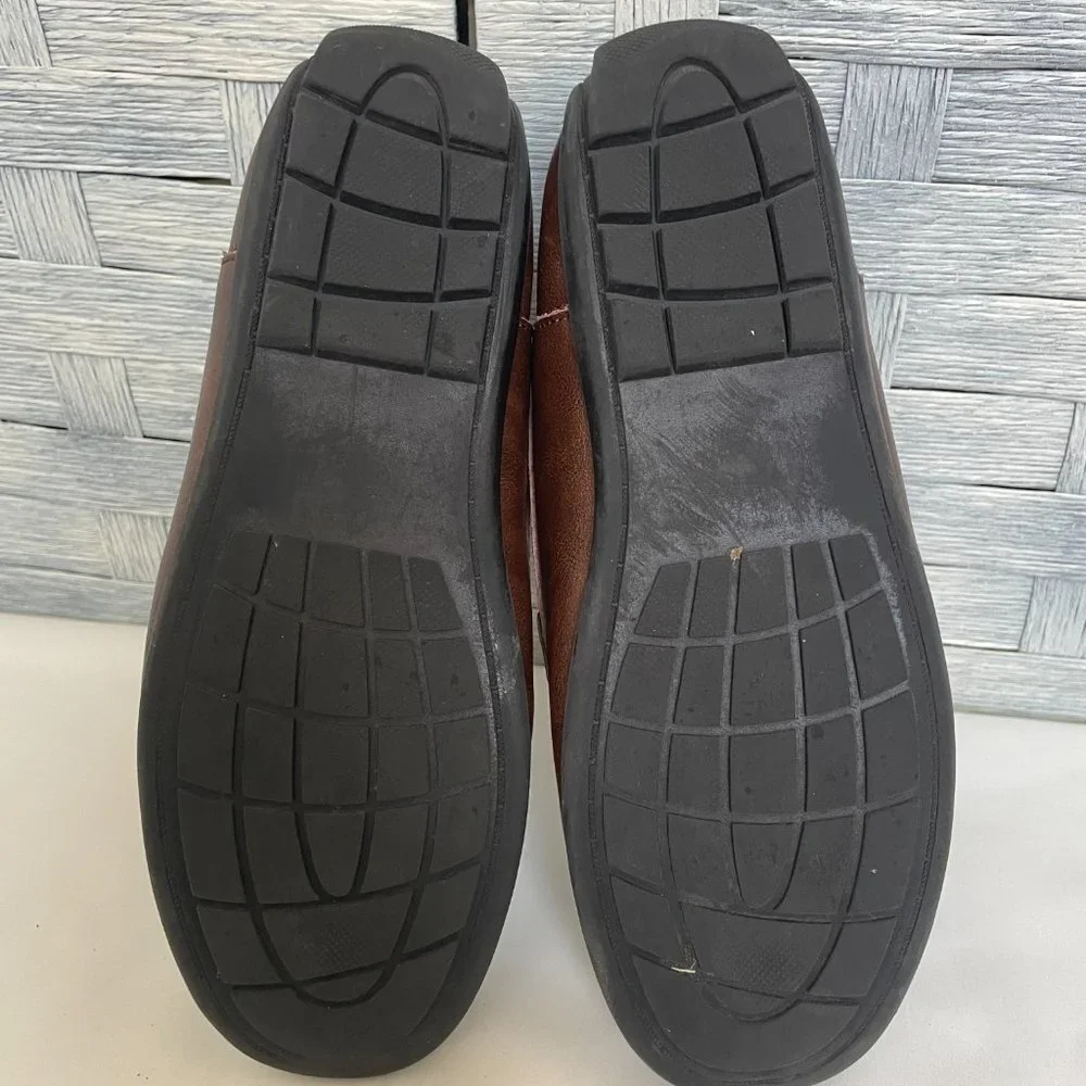 Steve Madden Kids Sz 3 Brown Leather Loafer Shoes Buckle Detail‎ Slip On